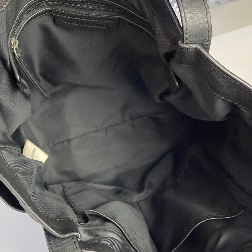 Lucky Brand Black Leather Patchwork Hobo Bag